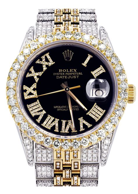 rolex iced out diamond bracelet